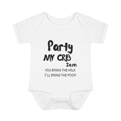 Party My Crib 2AM Infant Baby Rib Bodysuit