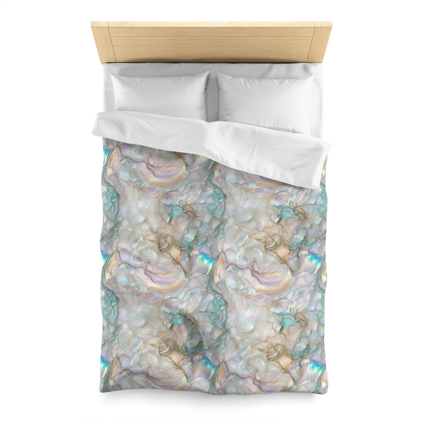 Green Opalescent Dreams Microfiber Duvet Cover