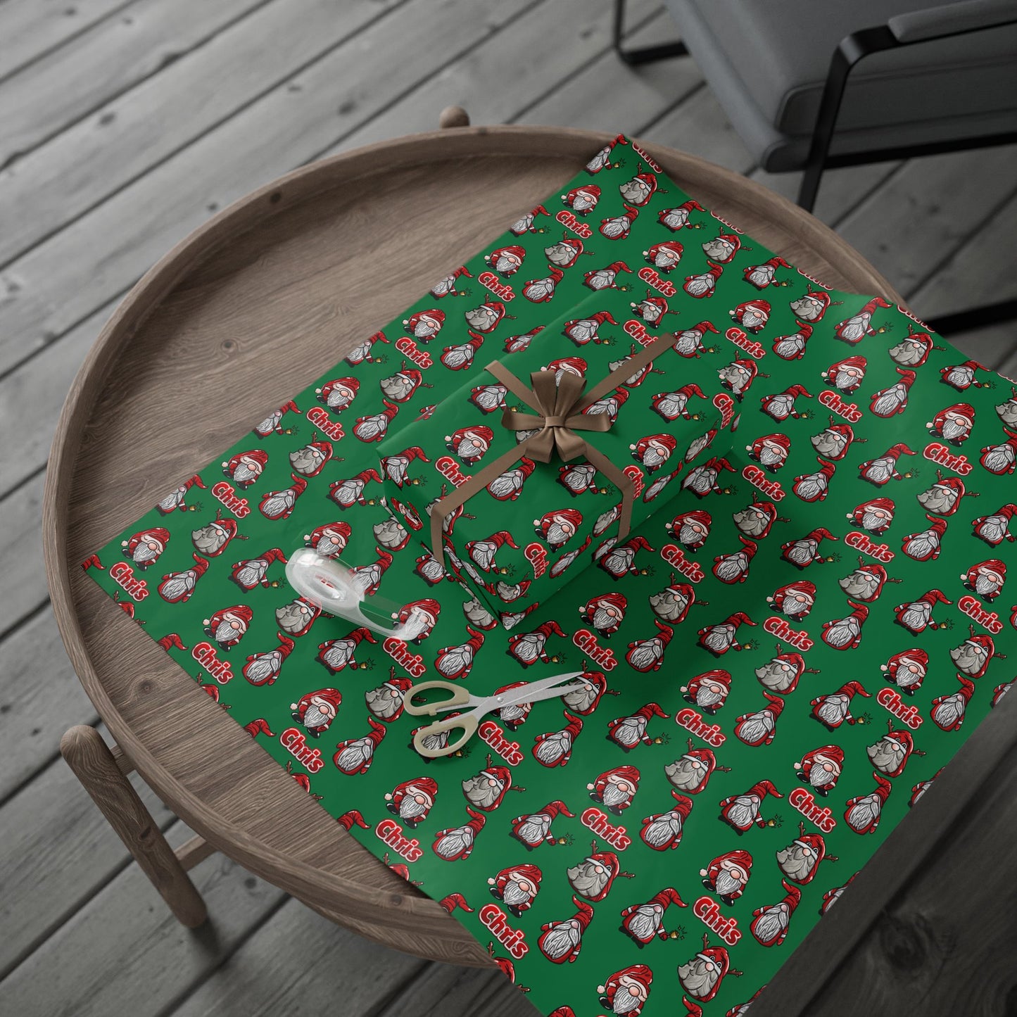 Santa Gnomes Custom Wrapping Paper (Chris)