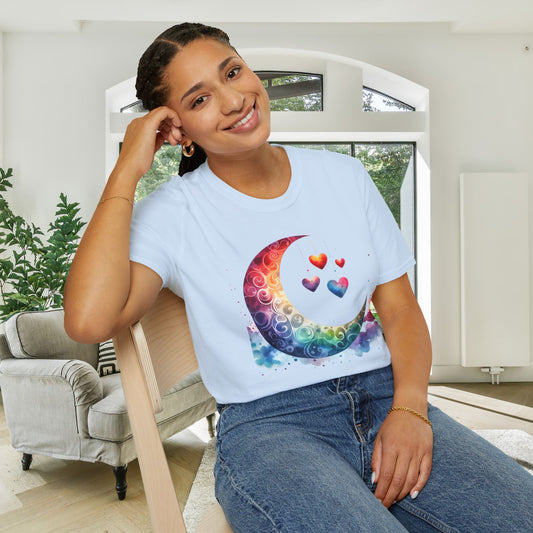 Moon in Love Adult T-shirt