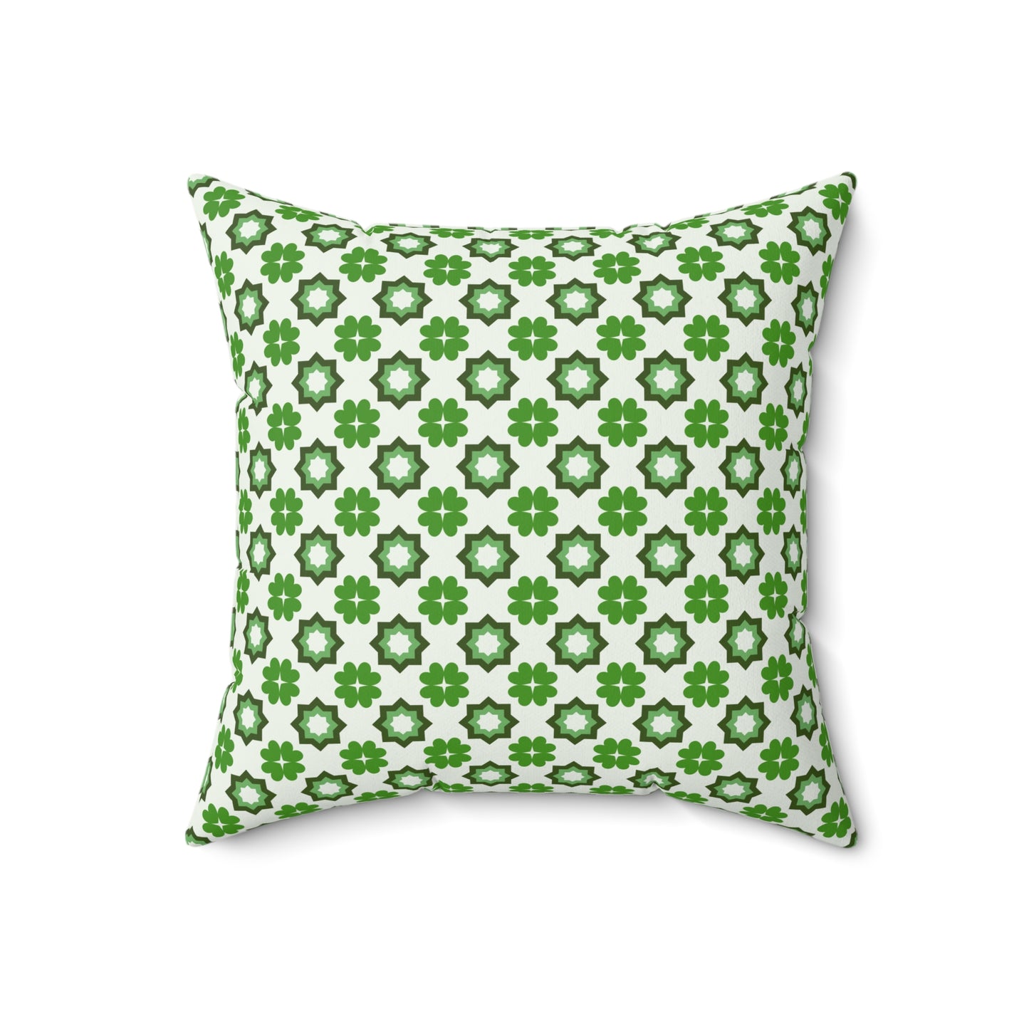 Emerald Star Garden Throw Pillow