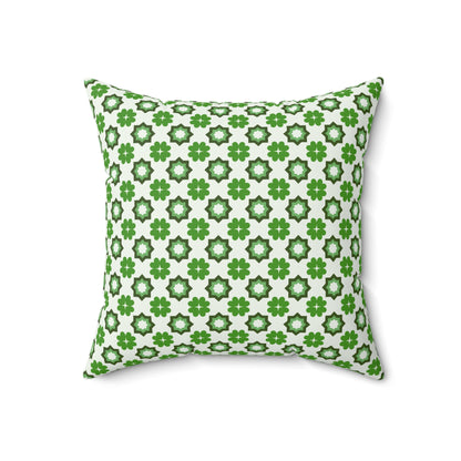Emerald Star Garden Throw Pillow