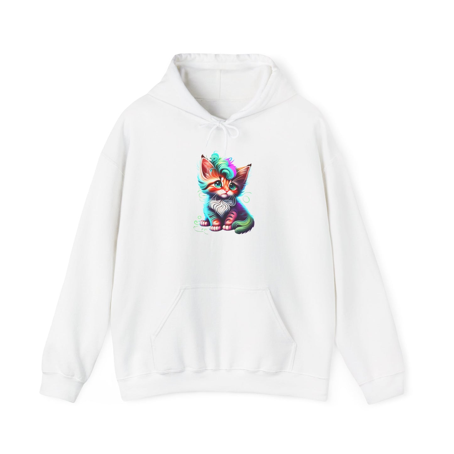 Cute Colorful Kitten 2 Heavy Blend™ Hooded Sweatshirt