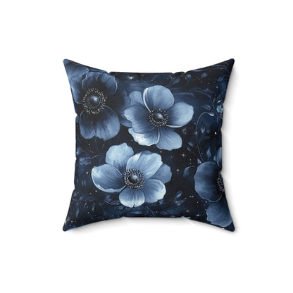 Midnight Blossoms Throw Pillow