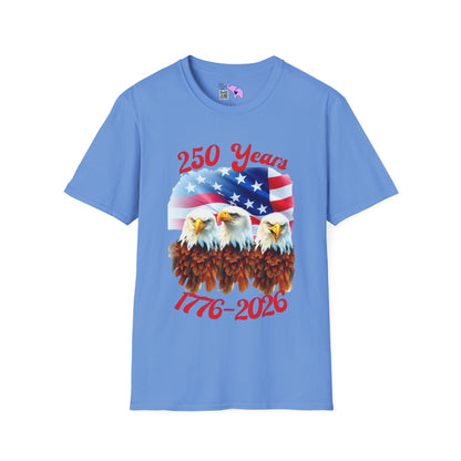 Three Eagles 250 Years 1776-2026 Adult T-shirt