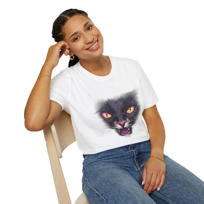 Black Cat Face T-shirt