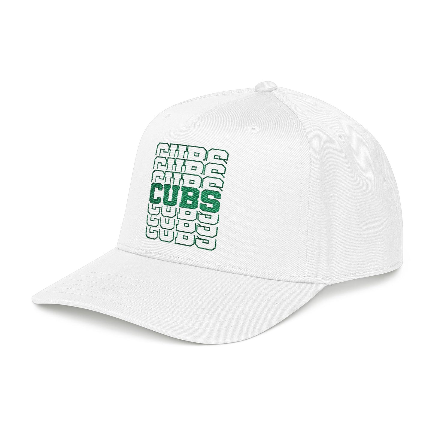 Cubs Stacked Letters Mid Profile Baseball Cap