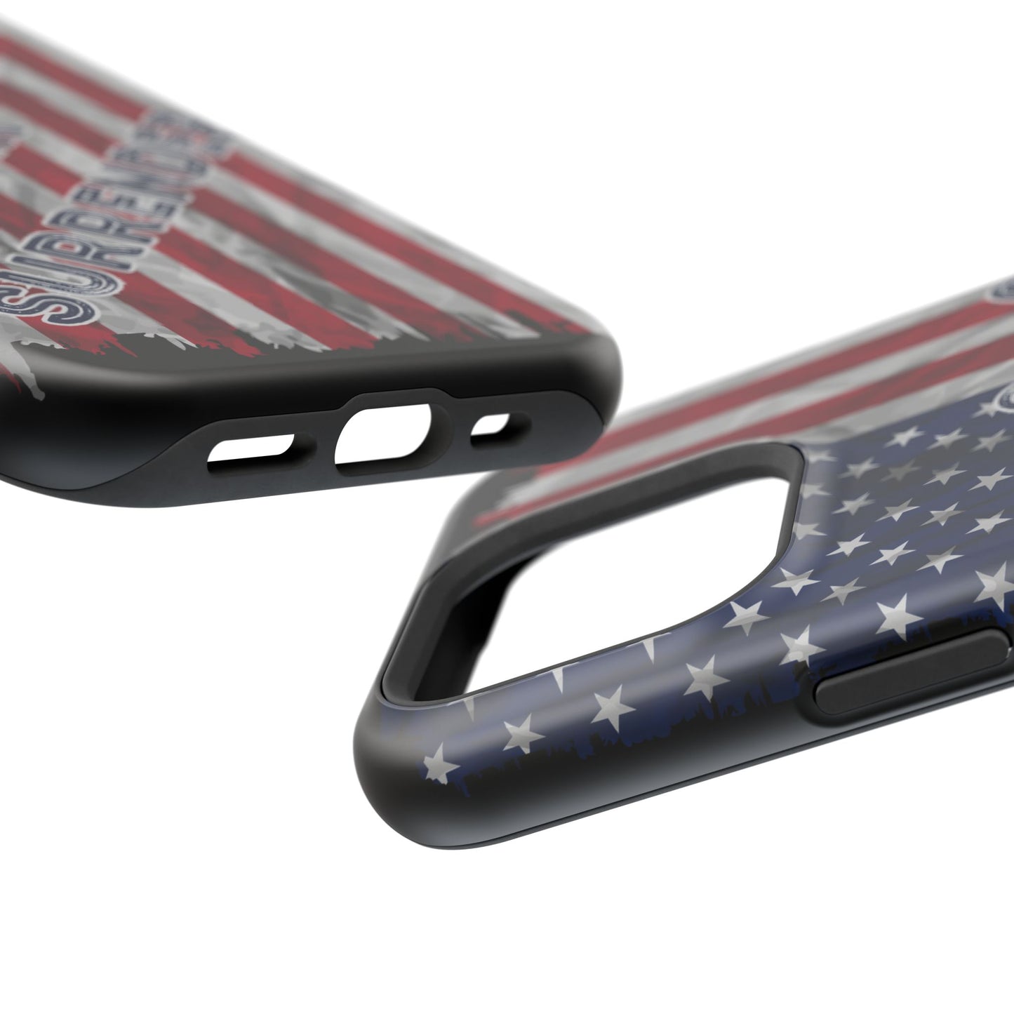 Never Surrender American Flag MagSafe® Compatible Tough Case for iPhone