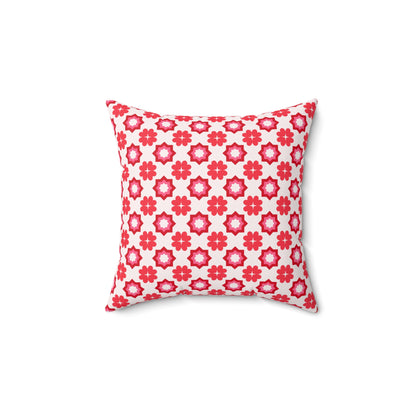 Scarlet Star Garden Throw Pillow