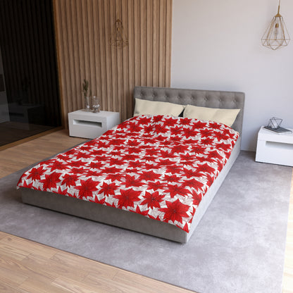 Christmas Blossom Sketch Microfiber Duvet Cover
