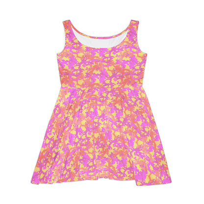 Sunset Sorbet Camo Women's Skater Dress