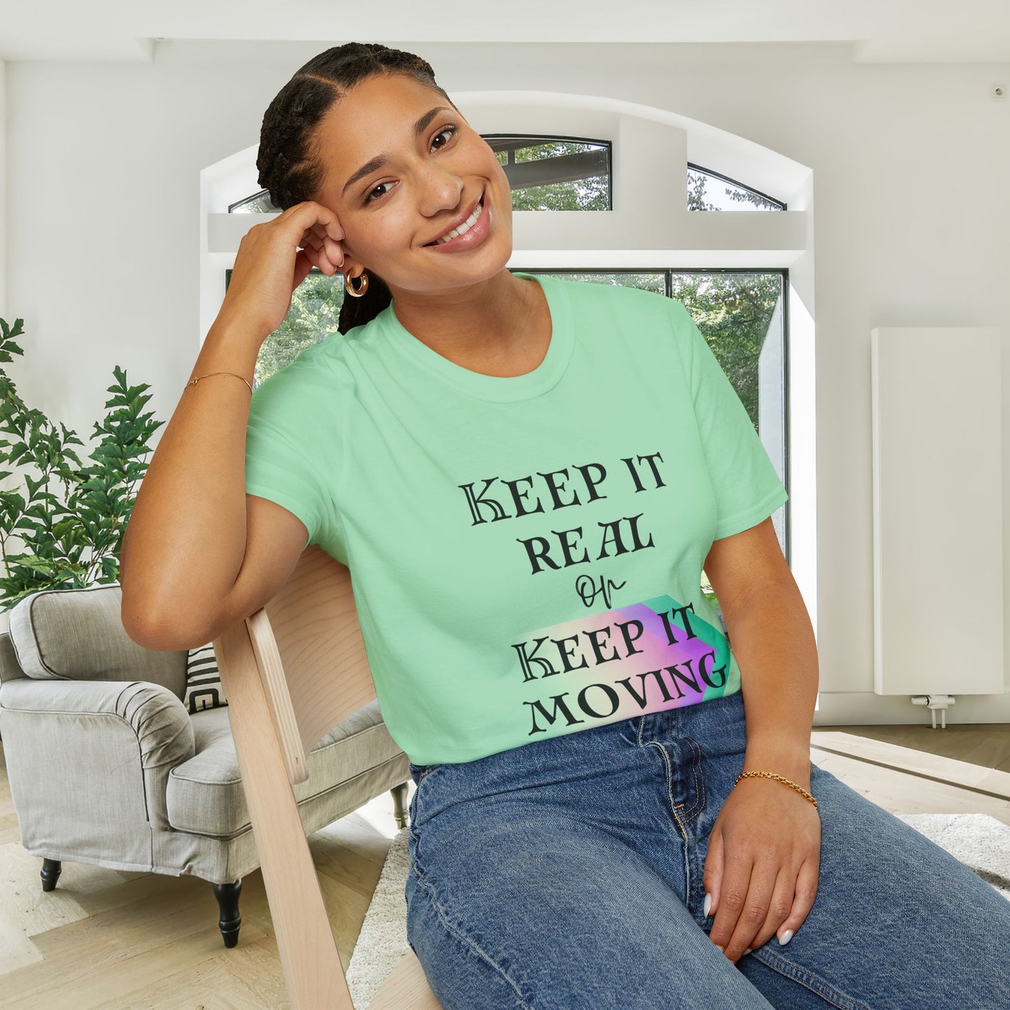 Keep It Real or Keep It Moving Adult T-shirt