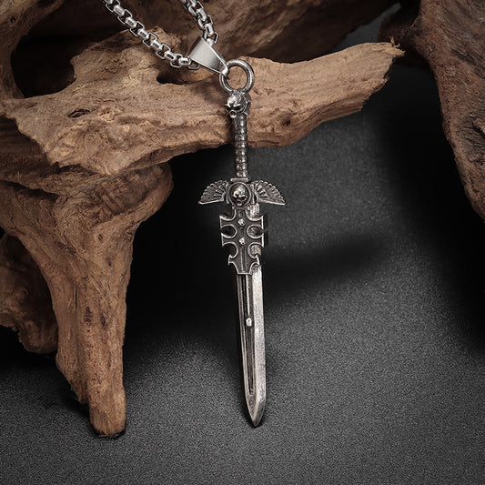 Punk Style Sword Pendant Necklace