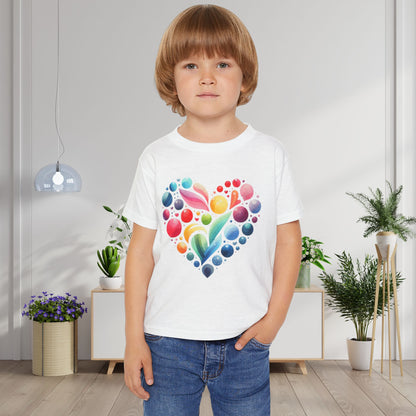 Color Pop Heart Heavy Cotton™ Toddler T-shirt