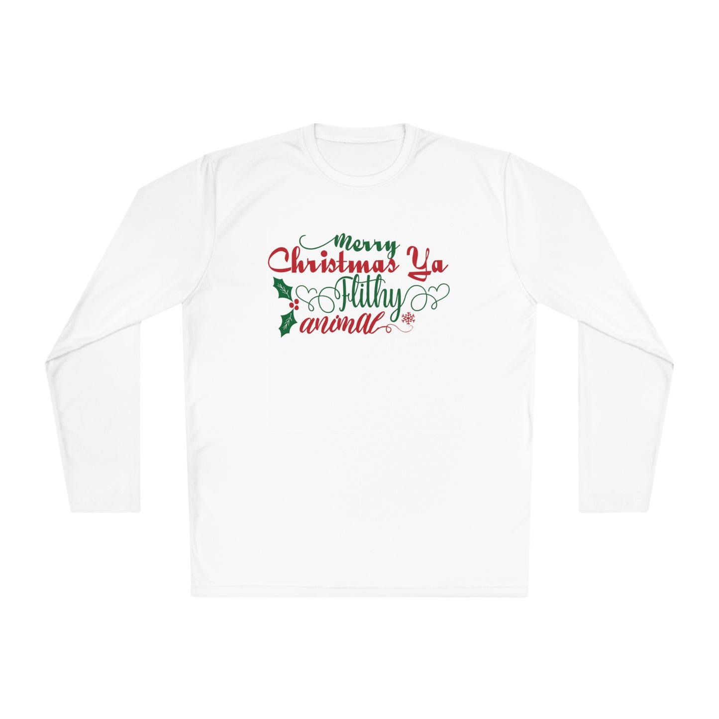 Merry Christmas Ya Filthy Animal Adult Long Sleeve Tee