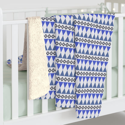 Sapphire Cairn Stripes Fleece Blanket