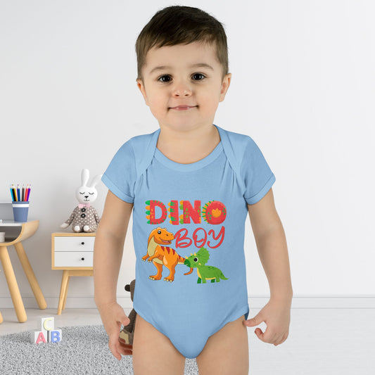Dino Boy Infant Baby Rib Bodysuit