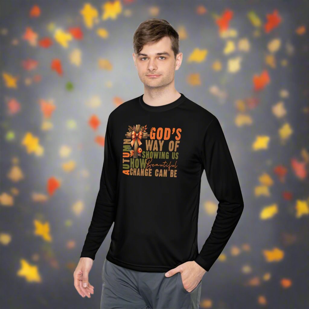 Autumn is Gods Way of Showing Us How Beautiful Change Can Be Lightweight Long Sleeve Tee