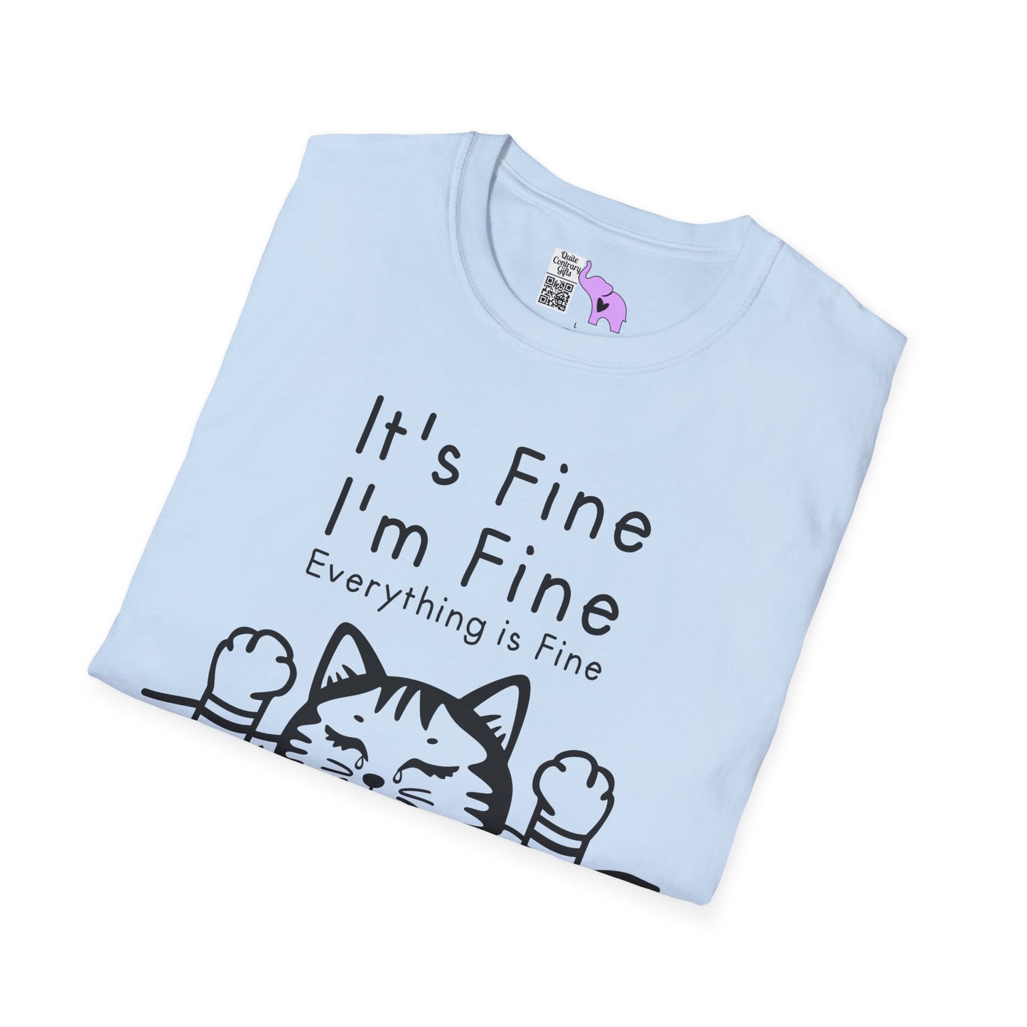 It's Fine I'm Fine Everything's Fine (Cat) Adult T-shirt