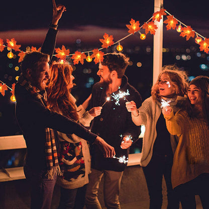 Maple Leaf & Pumpkin String Light Set