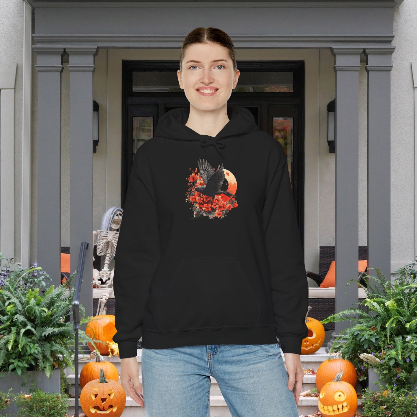 ""Halloween Crows Heavy Blend™ Hooded Sweatshirt