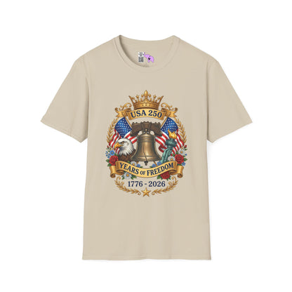 Liberty Bell USA 250 Years of Freedom Adult T-shirt