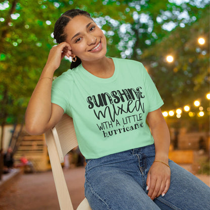 Sunshine Mixed With A Little Hurricane Adult T-shirt