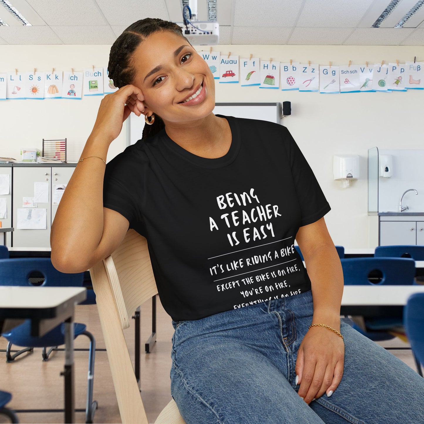 Being A Teacher Is Like Riding A Bike... Adult T-shirt