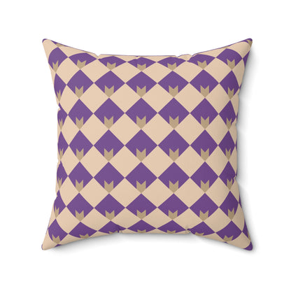Diamond Bloom-Amethyst & Cream Throw Pillow