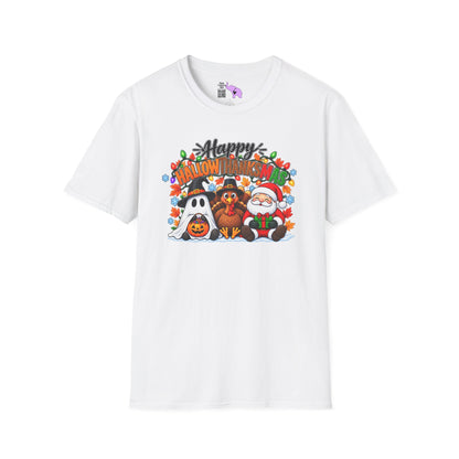 Happy Hallowthanksmas (String Lights) Adult T-shirt