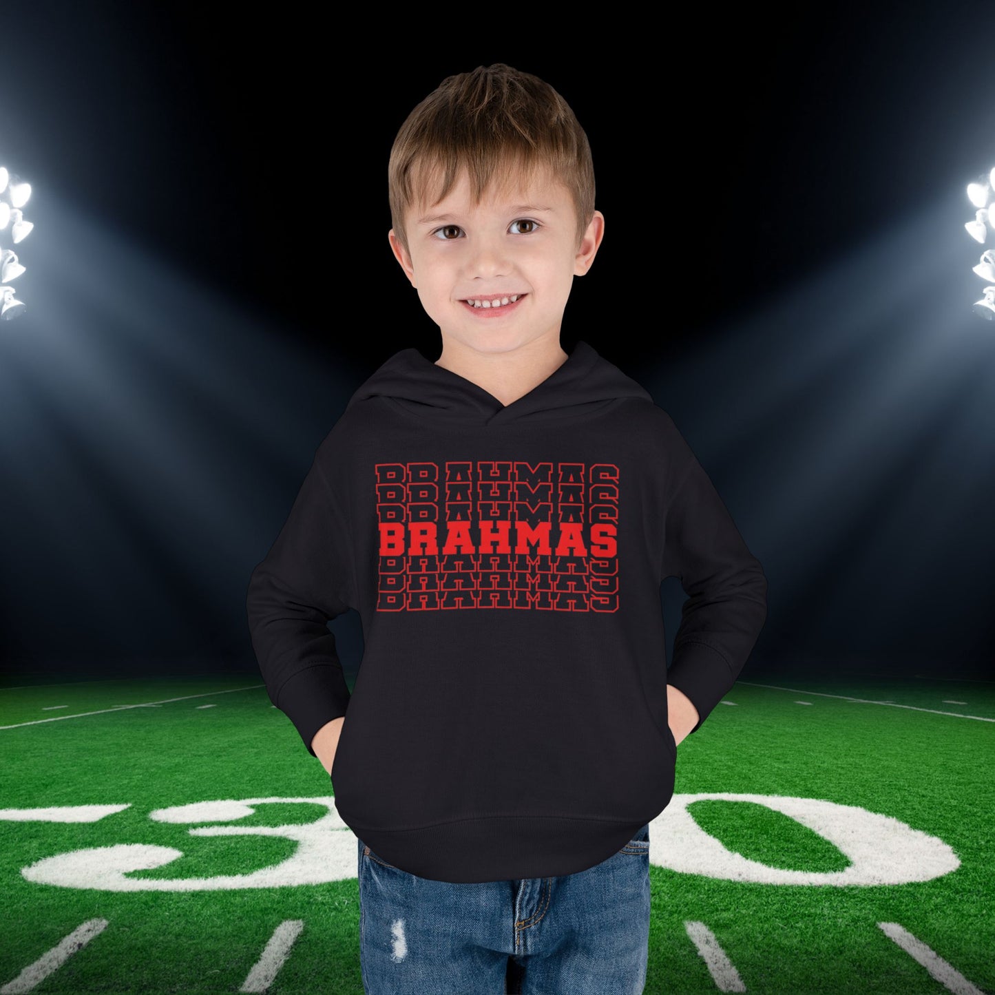 Brahmas (Stacked) Toddler Hoodie