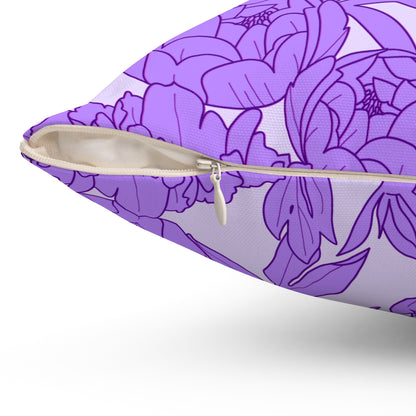 Lavender Peony Symphony Throw Pillow