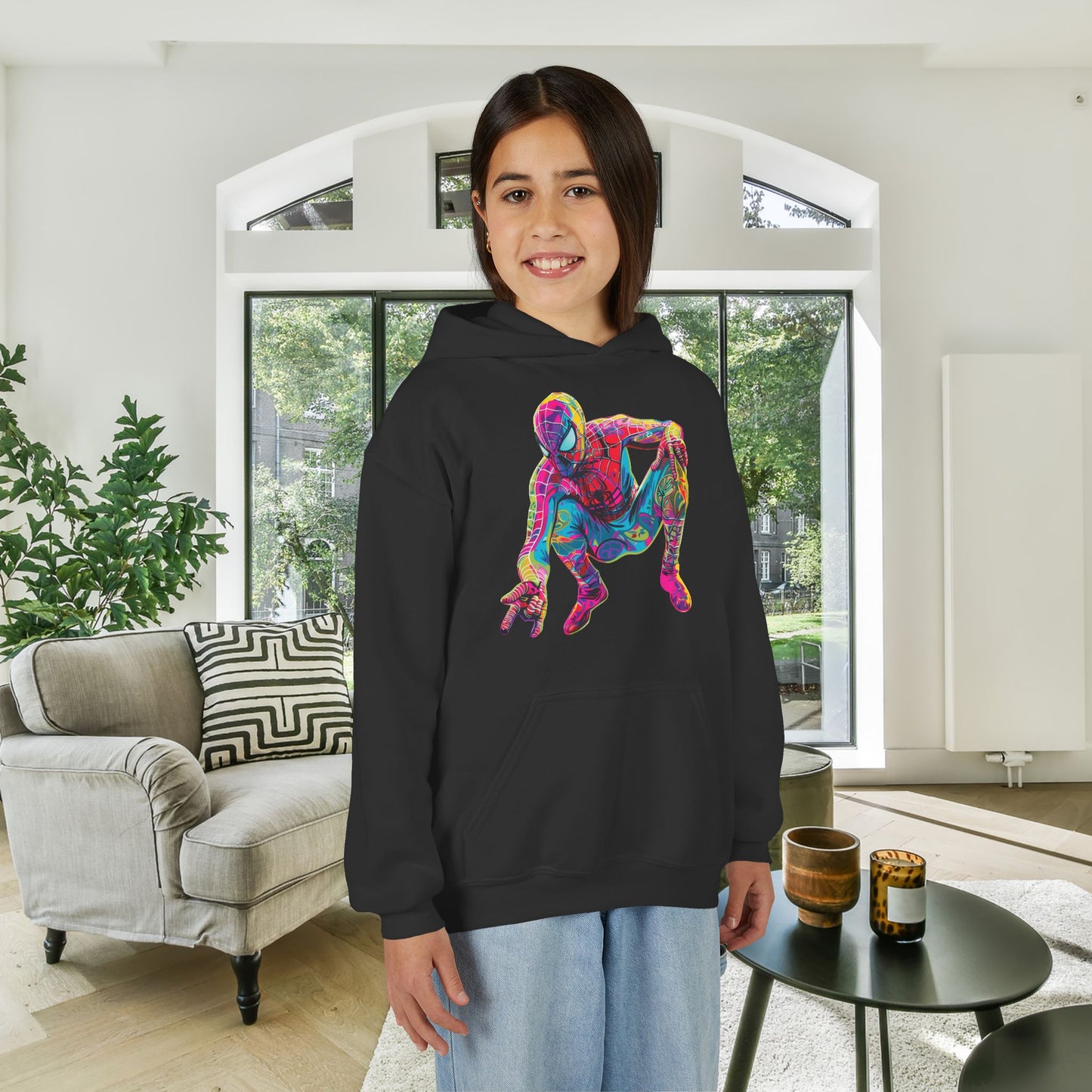 Colorful Spiderman Youth Hoodie