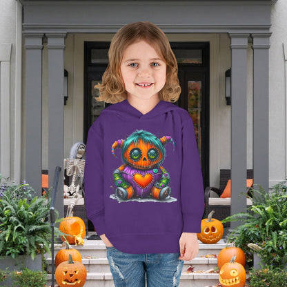 Patchwork Pumpkin Heart Toddler Hoodie