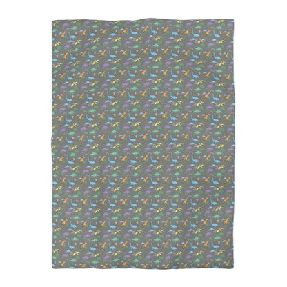 Prehistoric Playtime Microfiber Duvet Cover