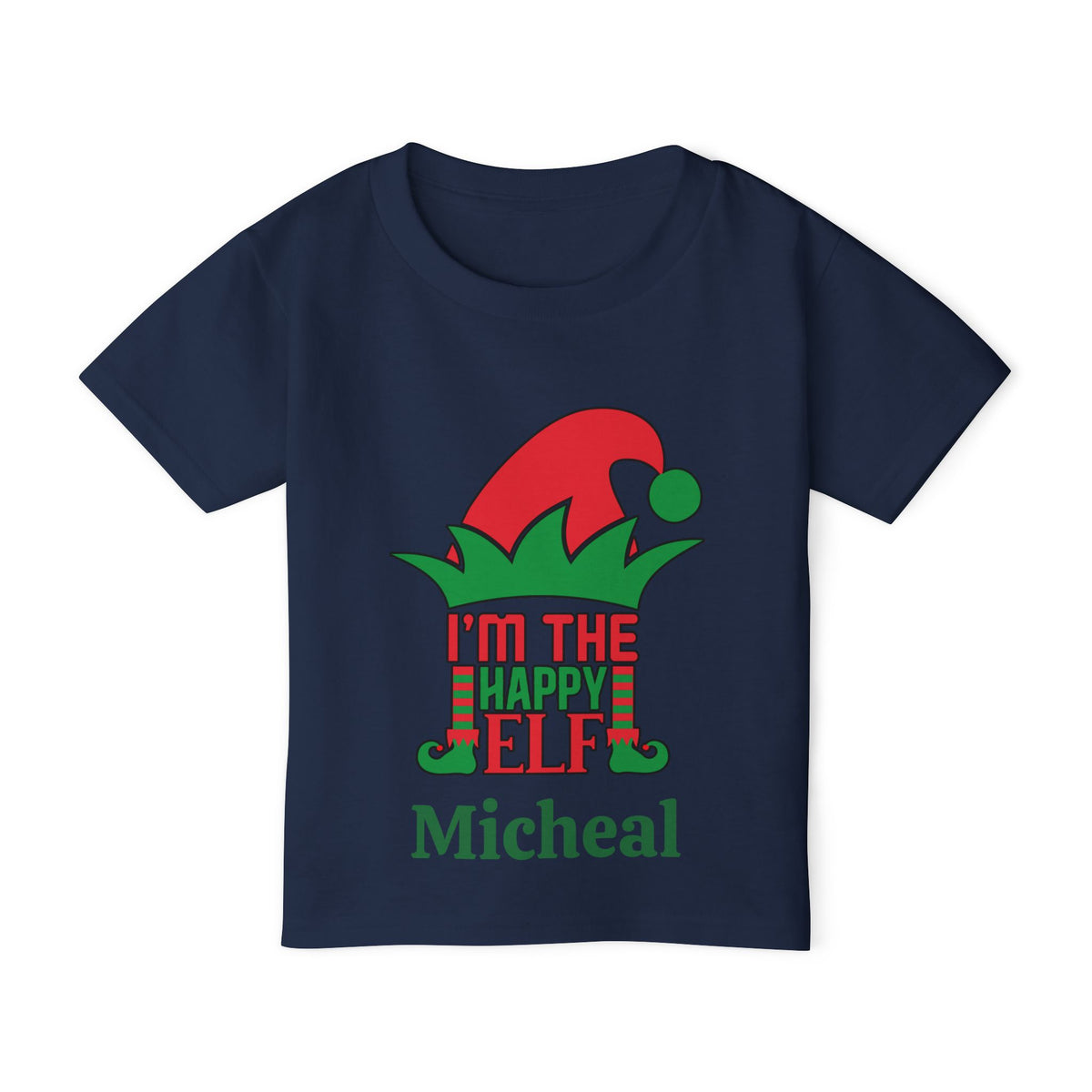 I'm The Happy Elf Personalized Heavy Cotton™ Toddler T-shirt