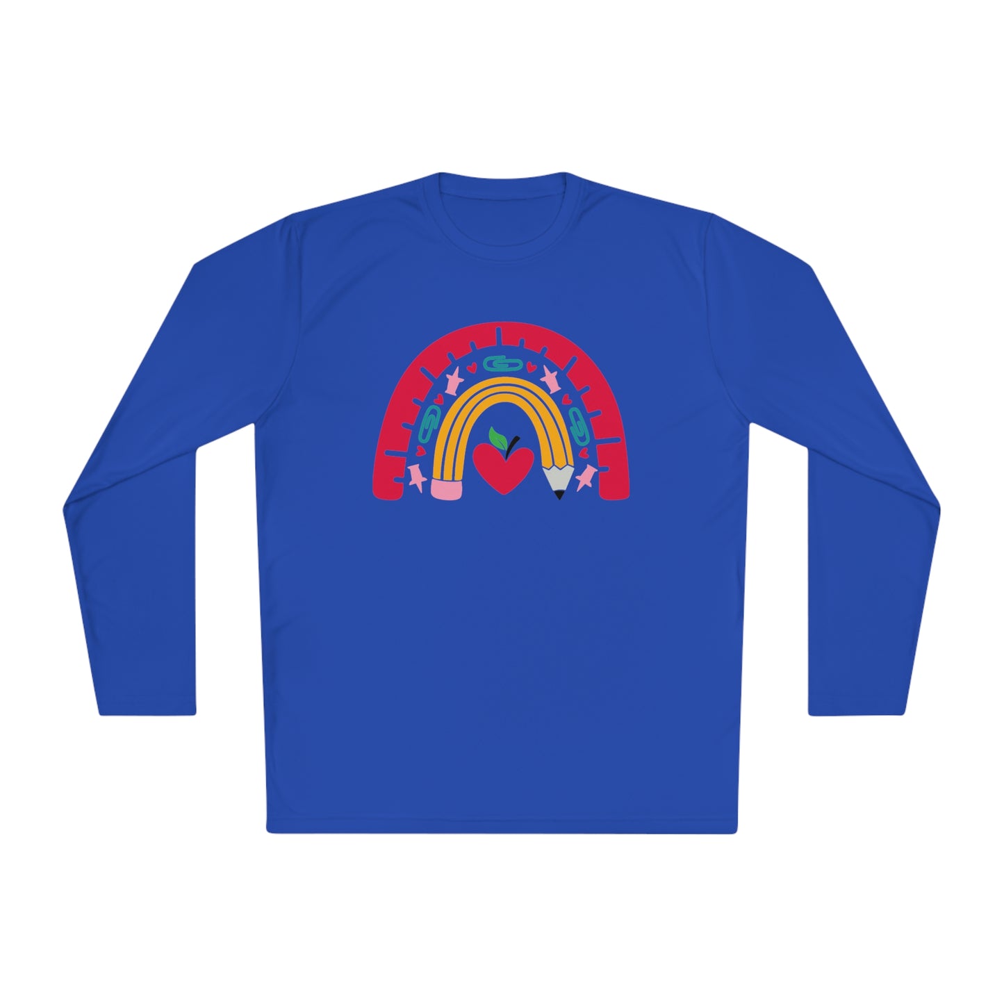 Rainbow Teacher Adult Long Sleeve Tee