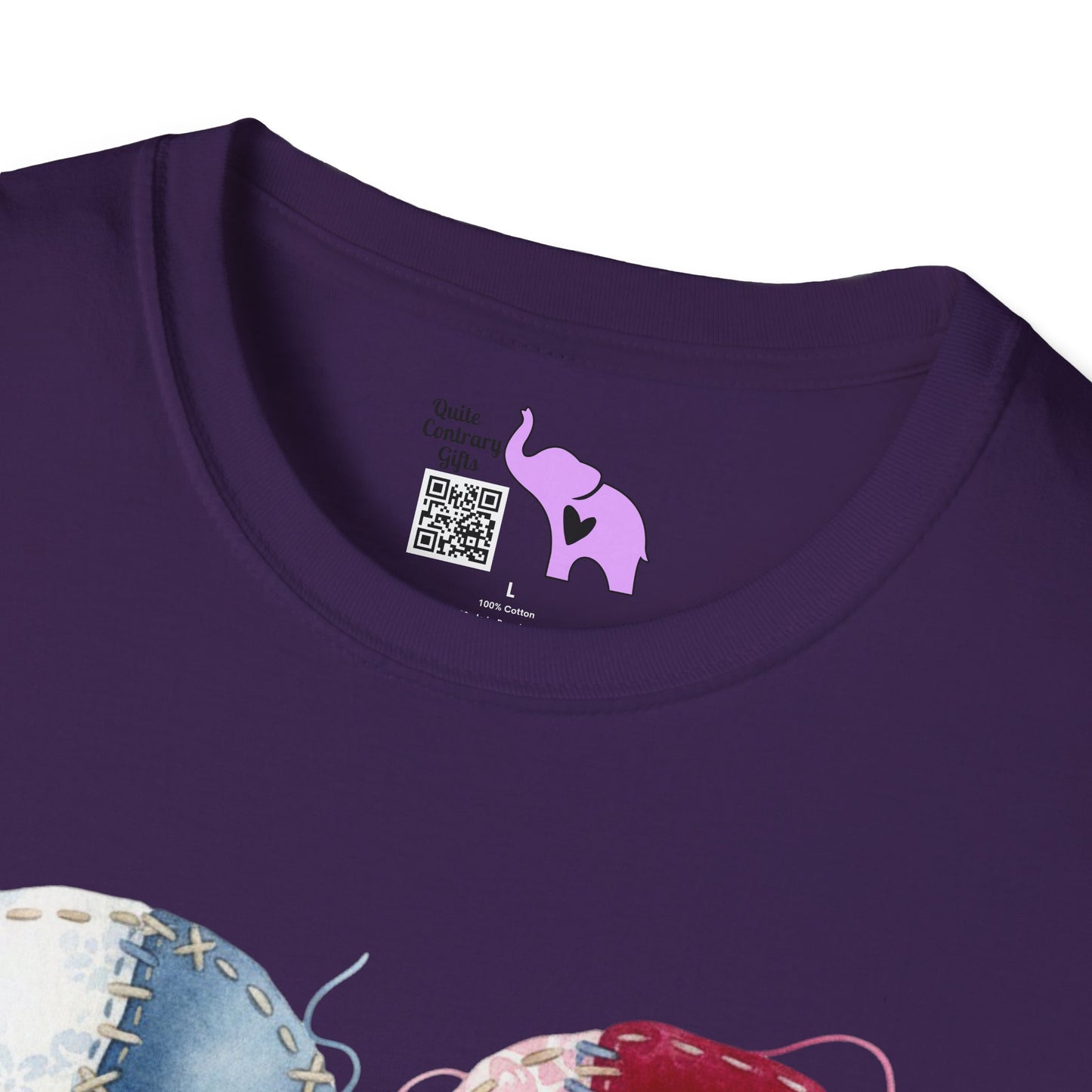 Patchwork Quilt Heart Adult T-shirt