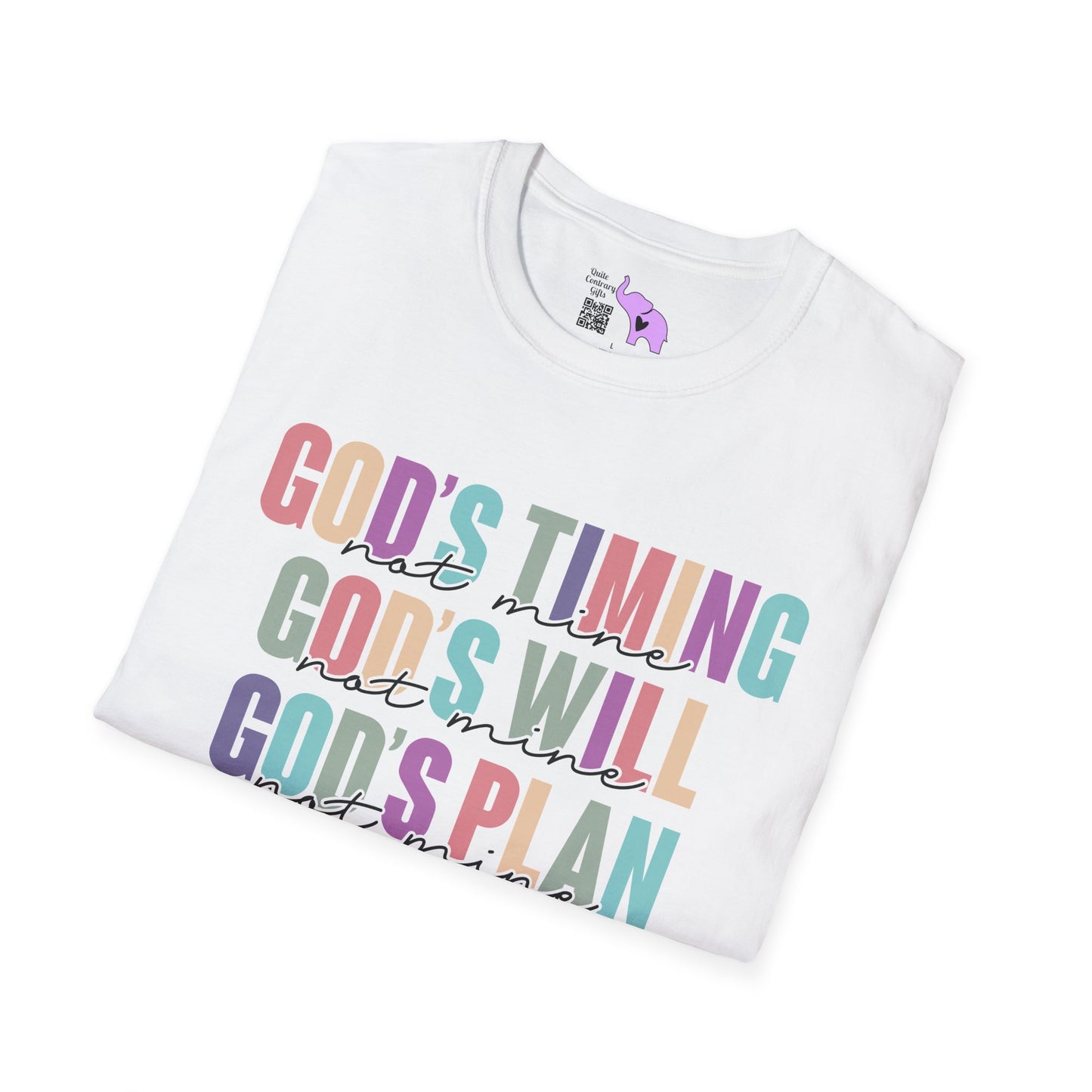 God's Timing/Will/Plan/Glory Not Mine Adult T-shirt