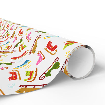 Sleigh Ride Spectacle Wrapping Paper