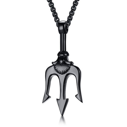 Titanium Steel Trident Necklace