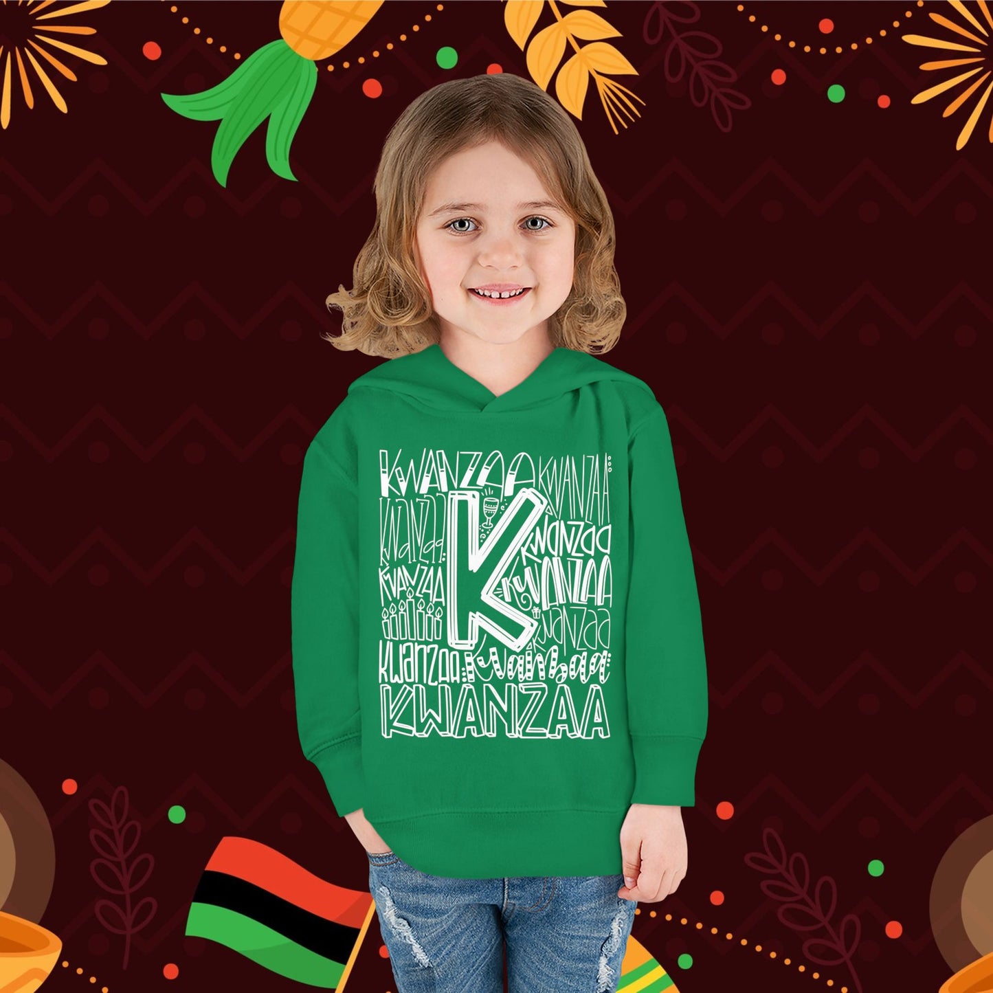 Kwanzaa Wordcloud Toddler Hoodie