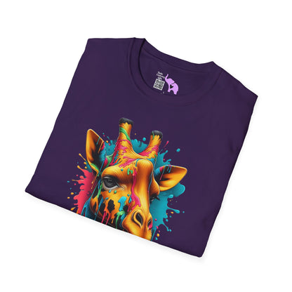 Colorful Giraffe Adult T-shirt