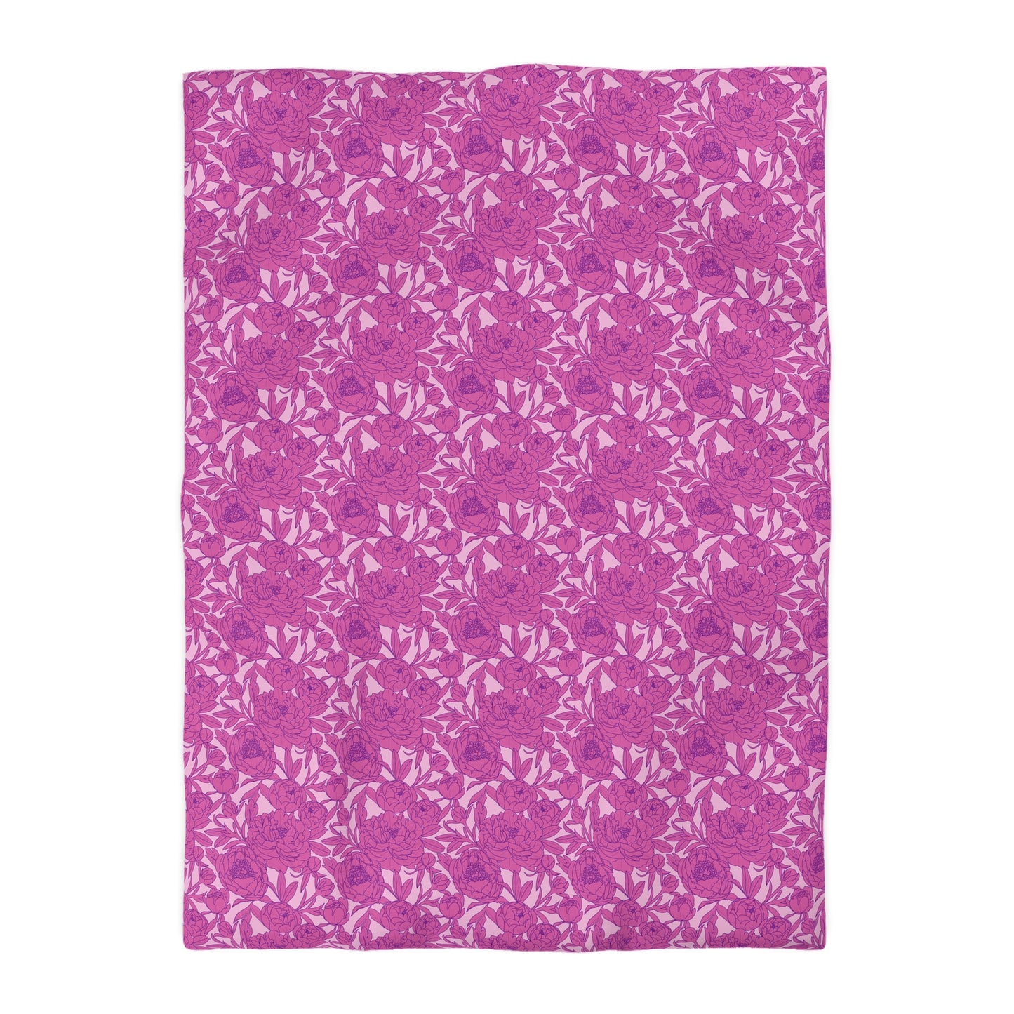 Blush Peony Garden Microfiber Duvet Cover