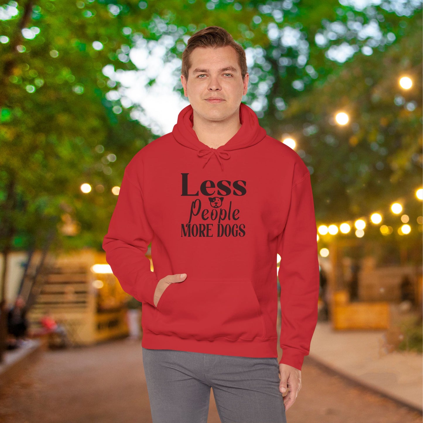 Less People More Dogs Heavy Blend™ Hooded Sweatshirt