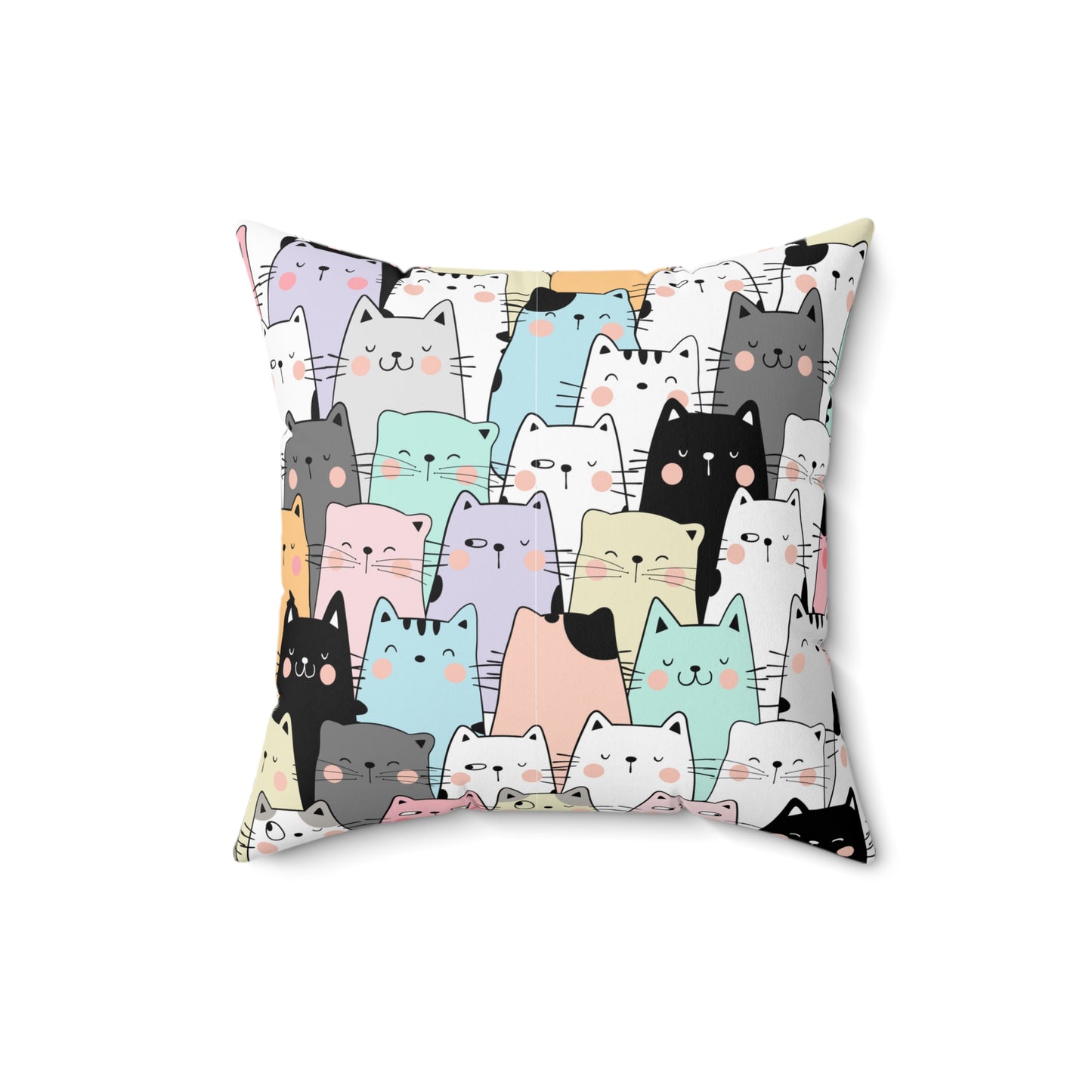 Cartoon Cats Throw Pillow