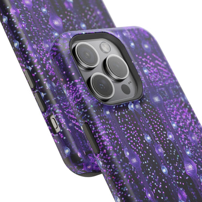 Purple Raindrops MagSafe® Compatible Tough Case for iPhone