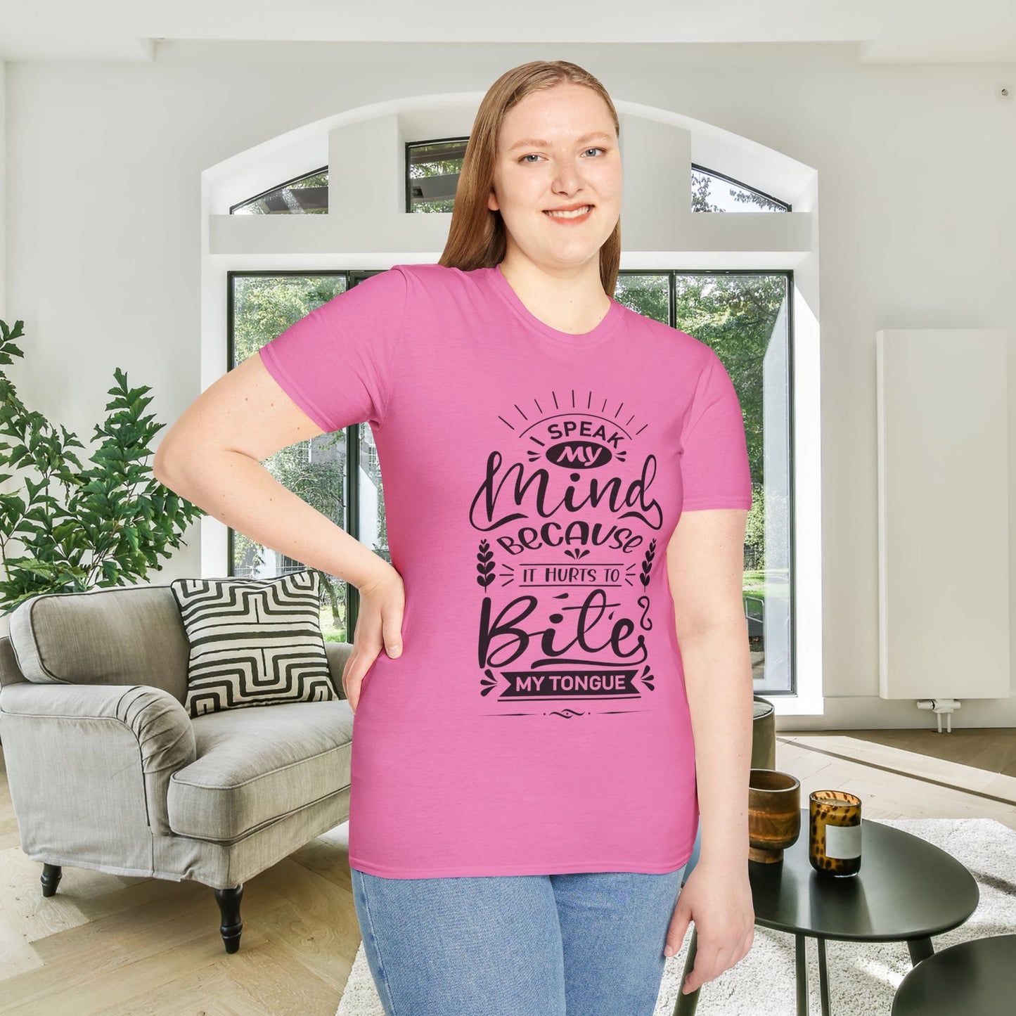 I Speak My Mind Because It Hurts To Bite My Tongue Adult T-shirt