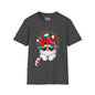 White Candy Cane Kitten Adult T-shirt