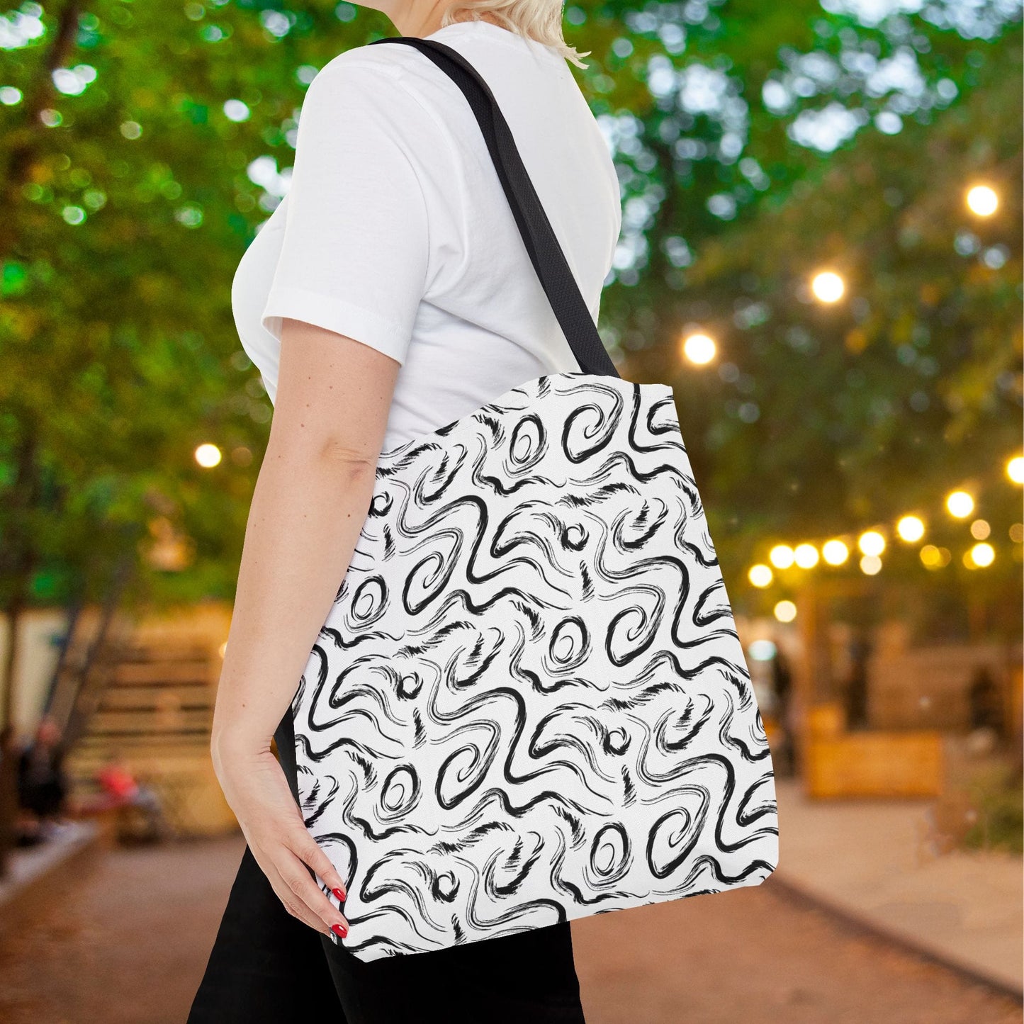 Grunge Scribbles Canvas Tote Bag